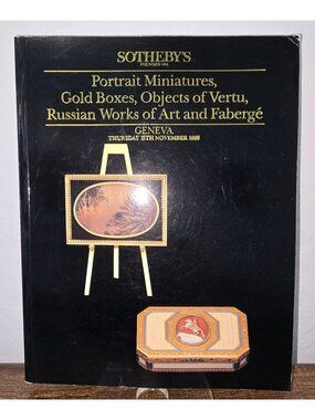 Sothebys Geneva 1990 Catalog Russian Works Of Art Miniatures & Fabergé